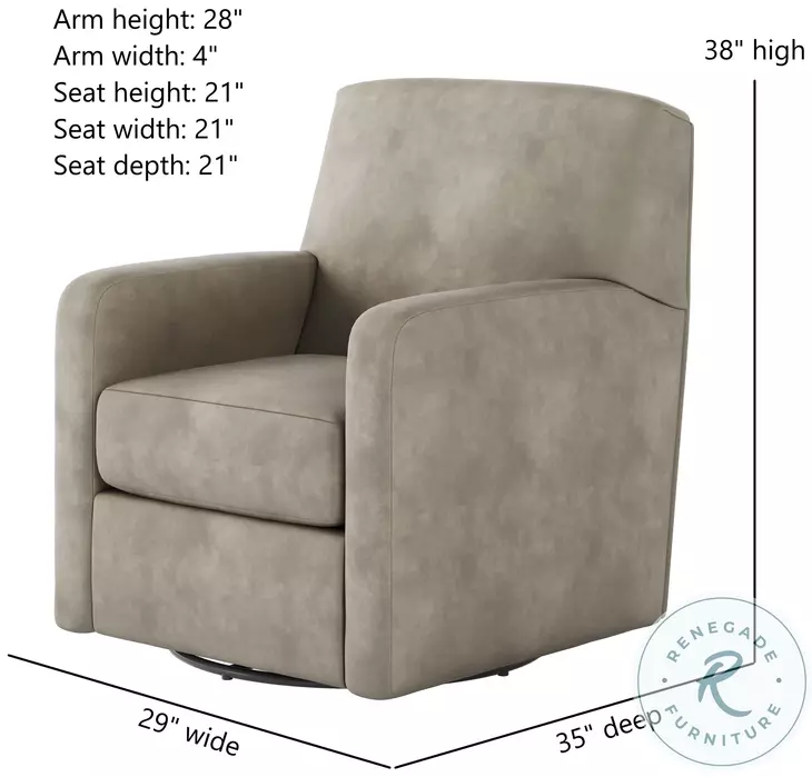 Flash Dance Fresca Cobblestone Swivel Glider