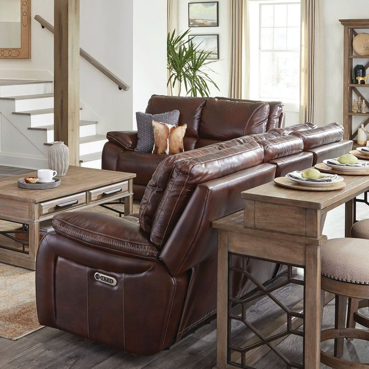 Vail Burnt Sienna Power Recliner with Power Headrest