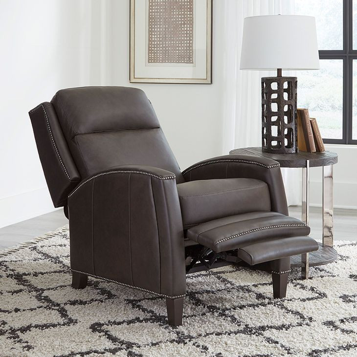 Vermont Slate Noire Leather Recliner