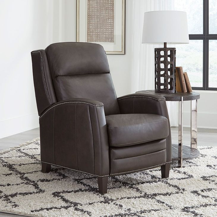 Vermont Slate Noire Leather Recliner