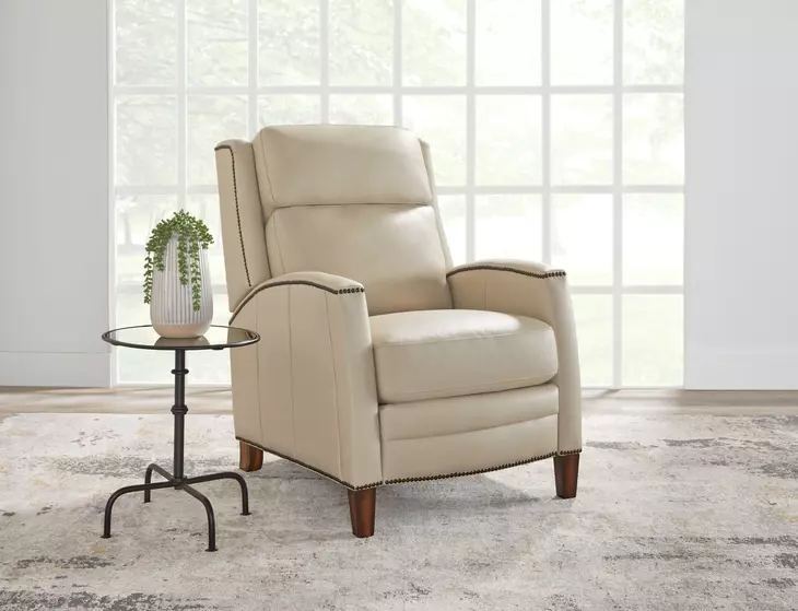 Vermont Pearl Glow Leather Power Recliner