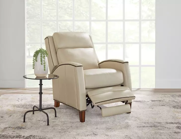 Vermont Pearl Glow Leather Power Recliner