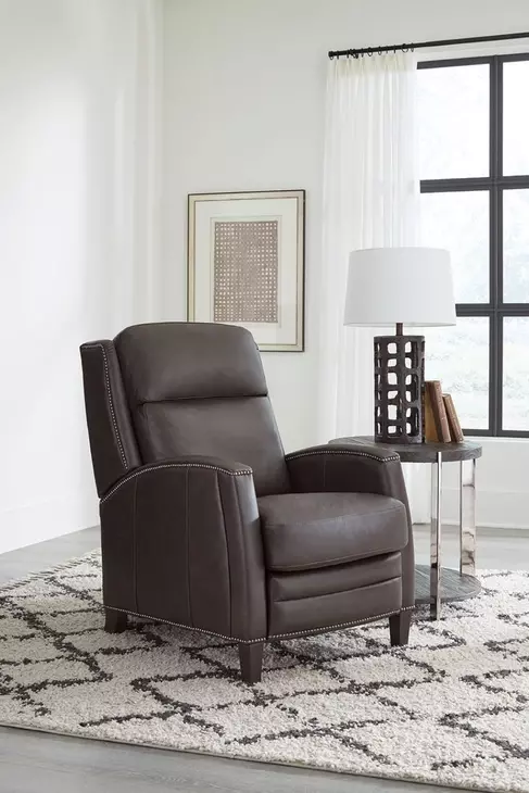 Vermont Slate Noire Leather Power Recliner