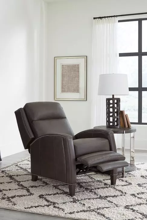 Vermont Slate Noire Leather Power Recliner