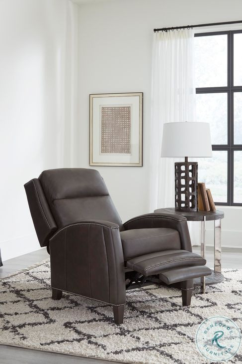 Viremont Slate Noire Leather Recliner