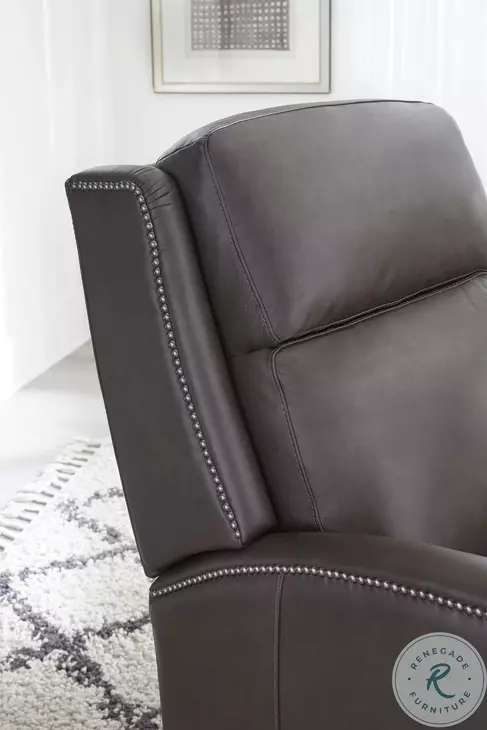 Viremont Slate Noire Leather Recliner