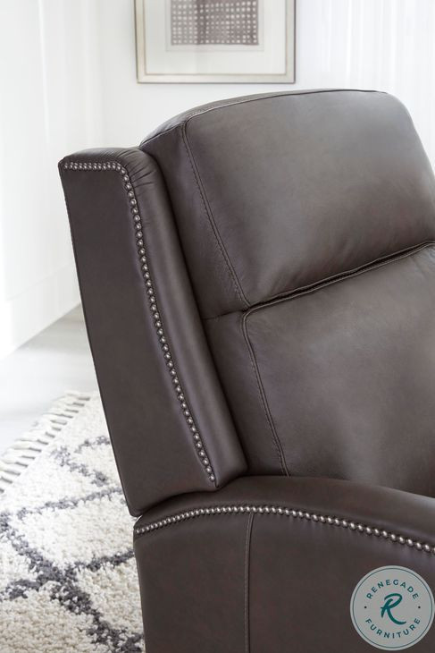 Viremont Slate Noire Leather Power Recliner