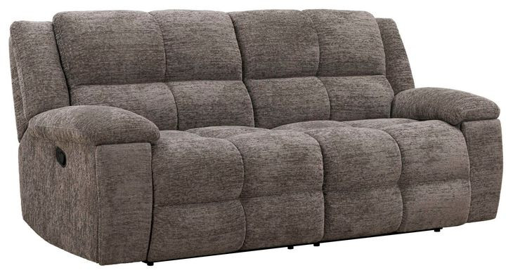 Buster Cabot Stone 90" Manual Reclining Sofa with USB Charging