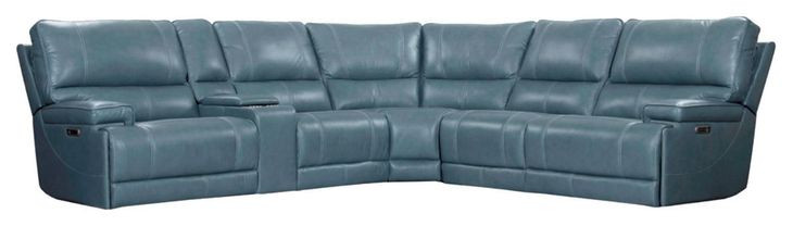 Whitman Verona Azure Cordless Leather Power Reclining Sectional