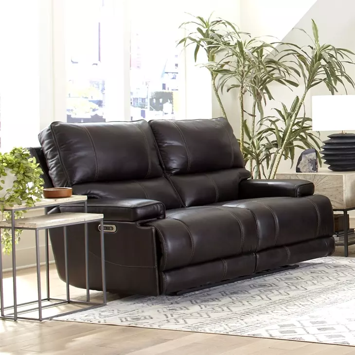 Whitman Verona Coffee Cordless 65" Power Reclining Loveseat with Power Headrest