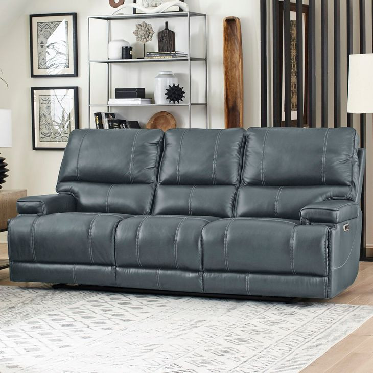Whitman Verona Azure Cordless Power Reclining Sofa with Power Headrest