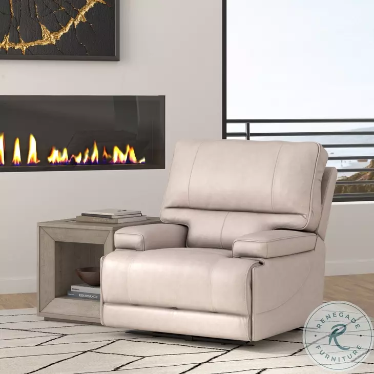 Pure Modern Soft Moonstone Glass Top End Table