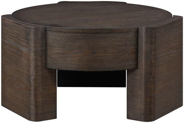 Salina Espresso Round Coffee Table