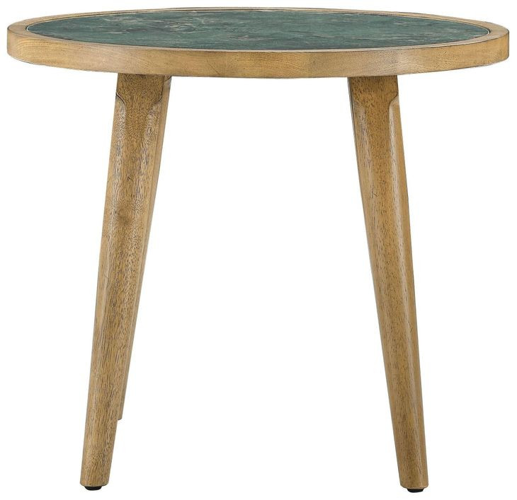 Novato Light Brown Round End Table
