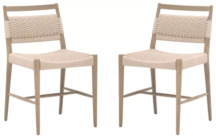 Bronze Bay Blonde and Natural Oak Myles Dining Chair Set of 2