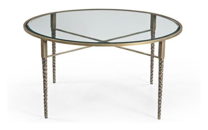 Artifacts Bronze Round Glass Top Madou Cocktail Table