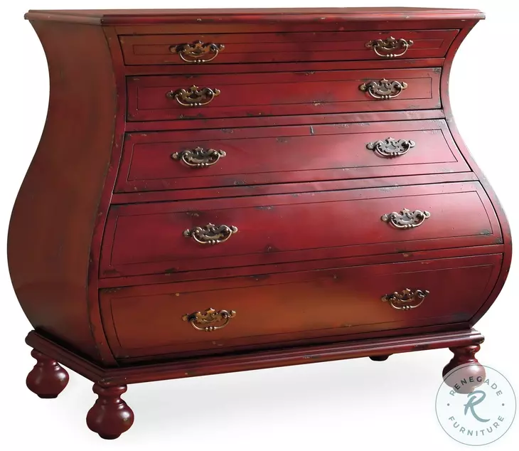 Melange Distressed Red Bombe Chest