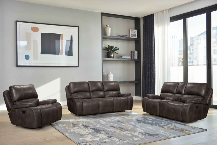 Brookings Charcoal Reclining Living Room Set