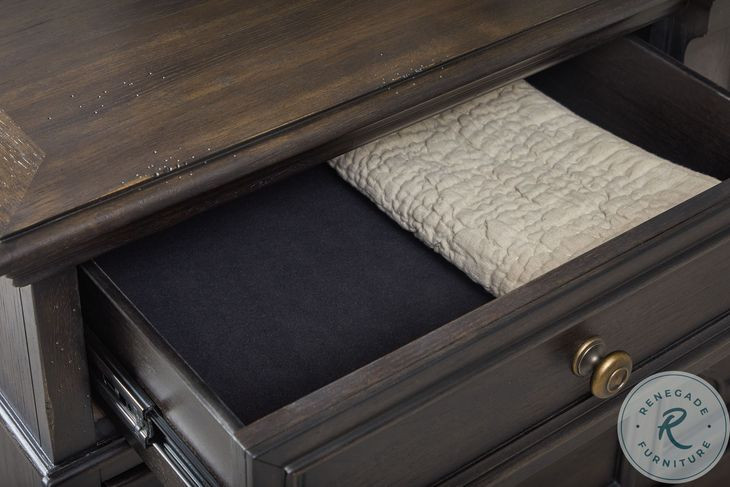 Hickory Creek Brown Velvet 10 Drawer Dresser