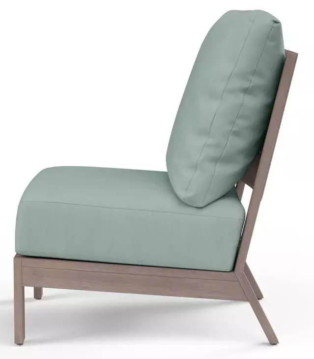 Laguna Cast Mist Upholstered Outdoor Armless Club Chair