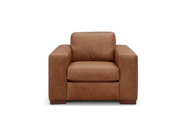 Inglewood Vintage Brown Derby Leather Upholstered Accent Chair