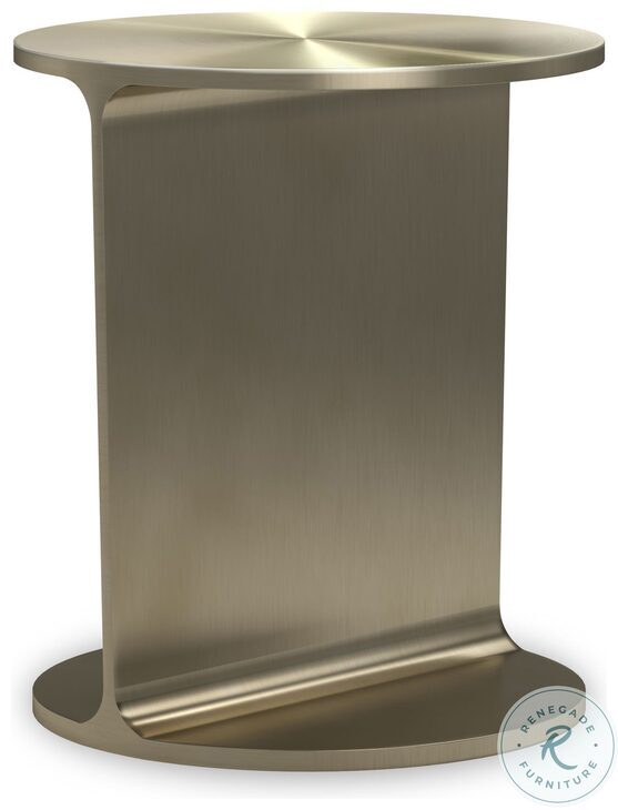 Rivot Brushed Gold Side Table From Caracole Coleman Furniture