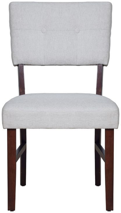 Tioga Gray Upholstered Dining Chair Set of 2