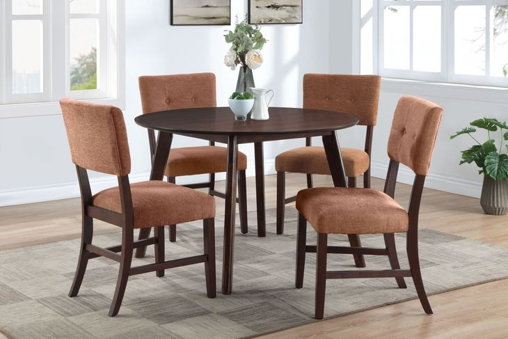 Tioga Brown Upholstered Dining Chair Set of 2
