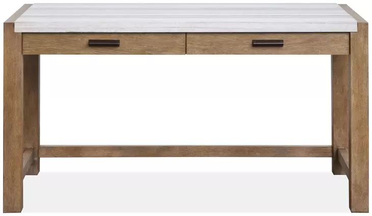 Foxrun Hollow Sierra Brown and White 60" Marble Top Writing Desk