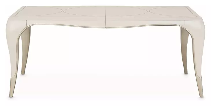 London Place Creamy Pearl 122" Extendable Rectangular Dining Table