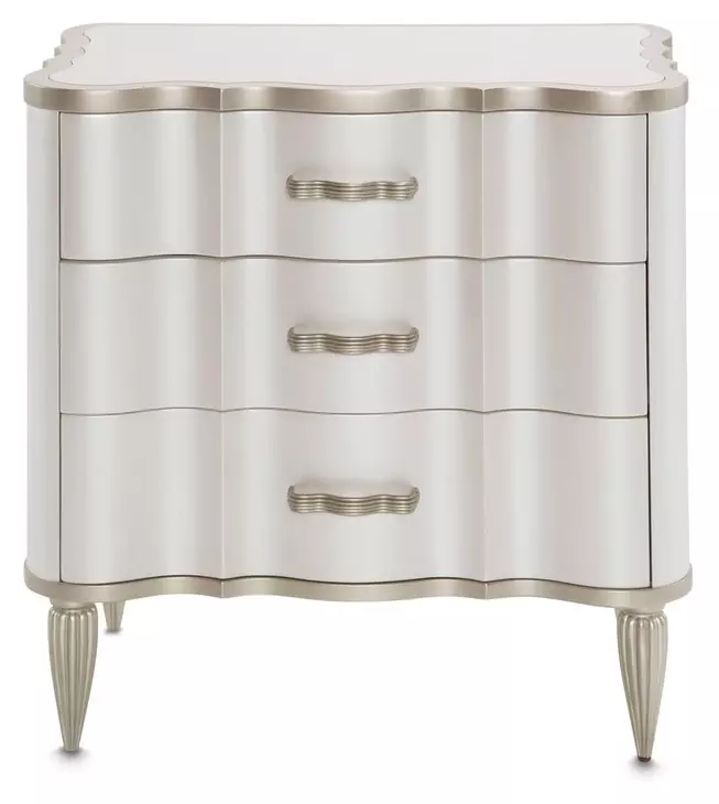 London Place Creamy Pearl 3 Drawer Nightstand