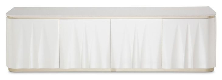 London Crest Creamy Pearl 78" Media Cabinet