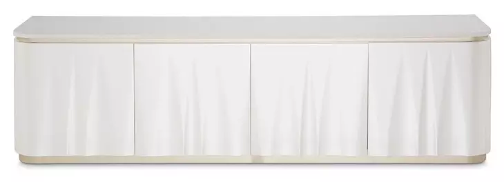 London Place Creamy Pearl 78" Media Cabinet