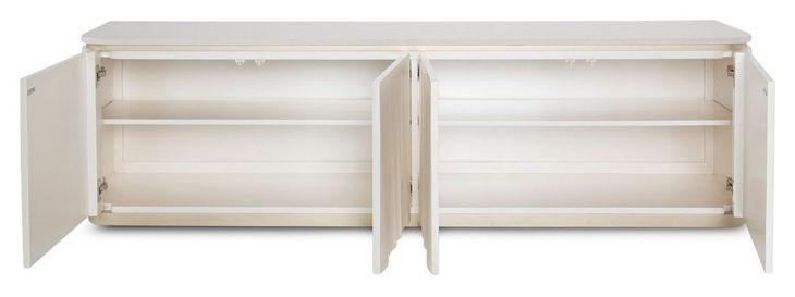 London Crest Creamy Pearl 78" Media Cabinet