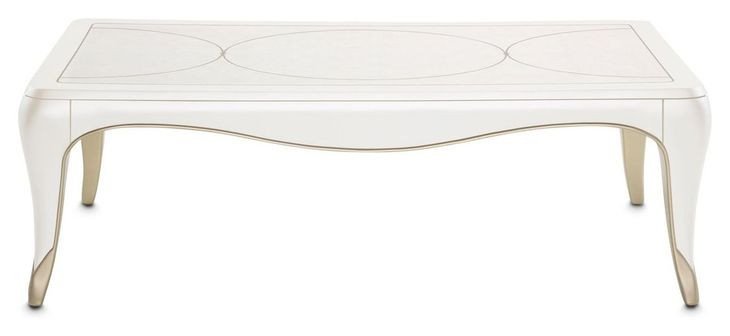 London Crest Creamy Pearl Rectangular Cocktail Table