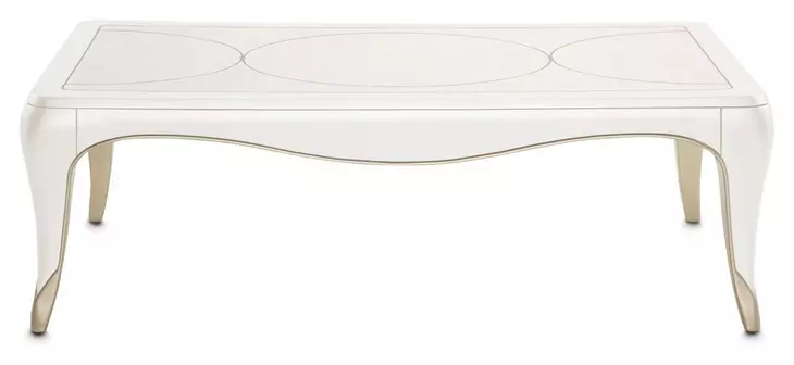 London Place Creamy Pearl Rectangular Cocktail Table