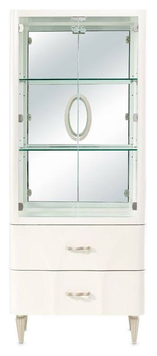 London Crest Creamy Pearl 2 Door Display Cabinet