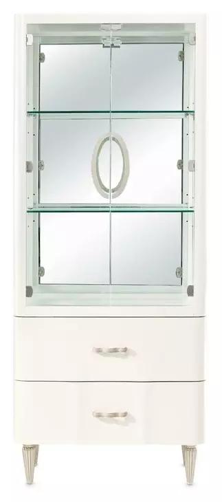 London Place Creamy Pearl 2 Door Display Cabinet