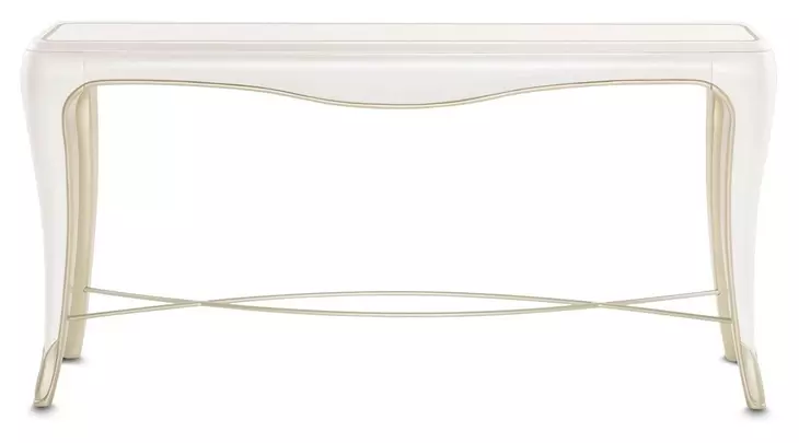 London Place Creamy Pearl Rectangular Console Table