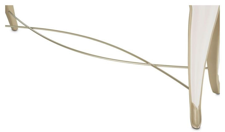 London Crest Creamy Pearl Rectangular Console Table