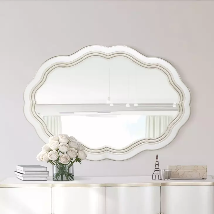 London Place Creamy Pearl Wall Mirror