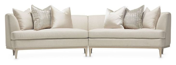 Malibu Crest Pearl 2 Piece Modular Sectional Sofa with Pillow