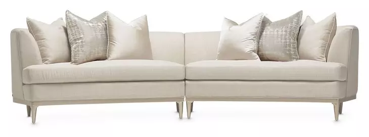 Malibu Crest Pearl 2 Piece Modular Sectional Sofa with Pillow