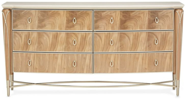Villa Cherie Caramel 6 Drawer Dresser