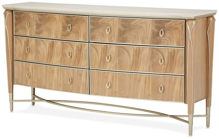 Villa Cherie Caramel 6 Drawer Dresser