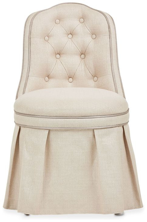 Villa Cherie Frosted Upholstered Vanity Chair