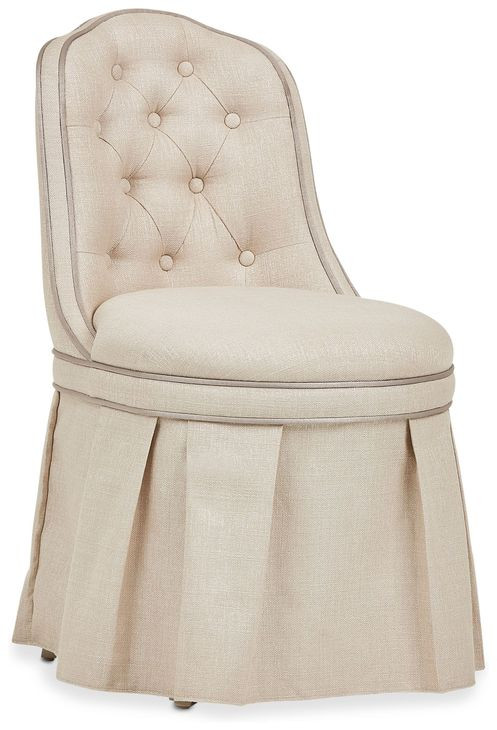 Villa Cherie Frosted Upholstered Vanity Chair