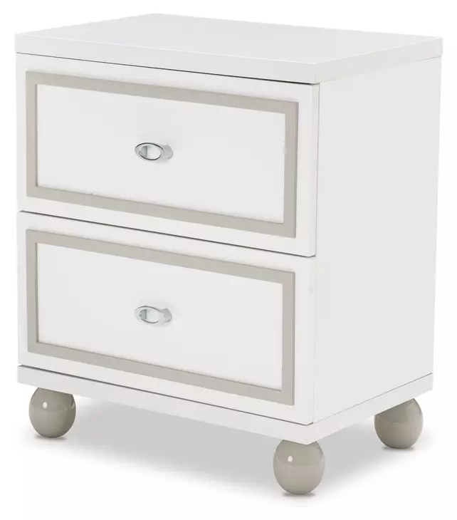 Skyline Cloud White 2 Drawer Nightstand