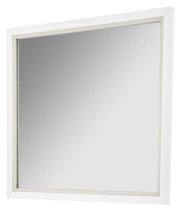 Skyline Cloud White Rectangular Wall Mirror
