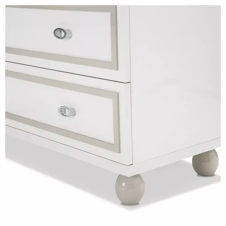 Skyline Cloud White 7 Drawer Chest